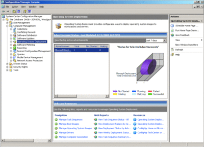 Figure 1 The Operating System Deployment page