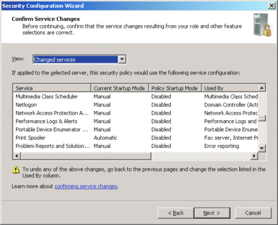 Figure 4 SCW summarizes the changes you've made