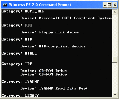 Figure 1 Tap.exe utility can tell you which HAL Windows PE chose for a specific system