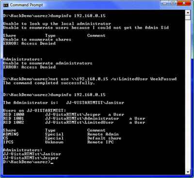 Figure 2 Finding renamed Administrator accounts