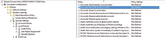 You can use Group Policy settings to block Microsoft accounts.