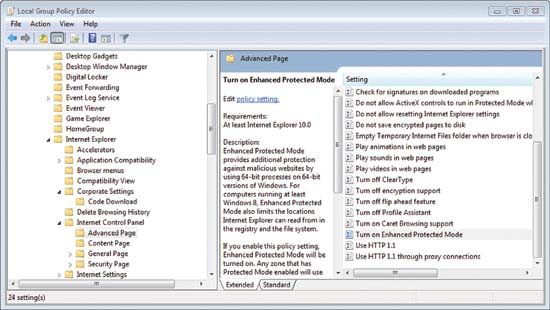 You can also apply settings to Internet Explorer 10 through Group Policy.
