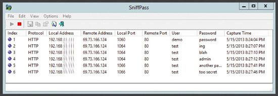 SniffPass Version 1.13