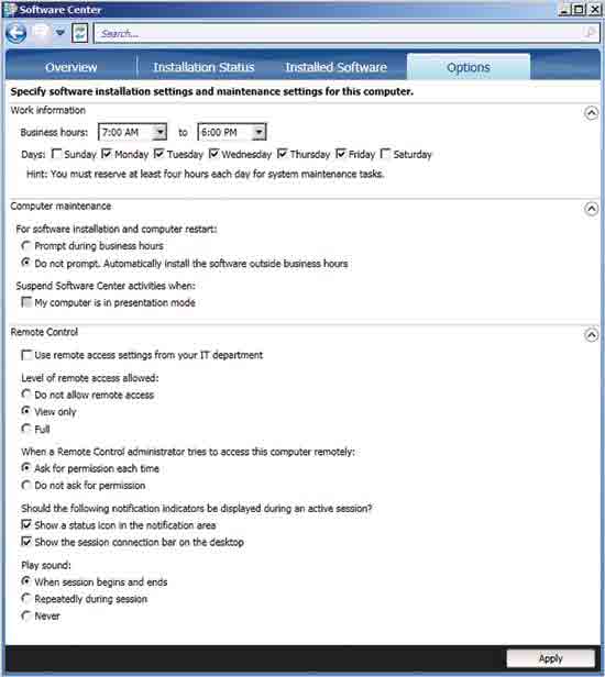 Figure 1 User Centric Management lets users control aspects of their own application environment