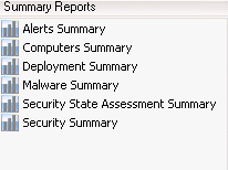 Reporting section on the Dashboard tab