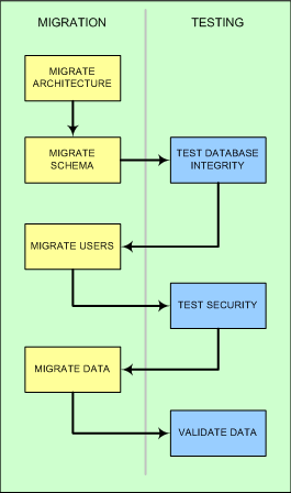 Figure 9.1 Data migration test procedure