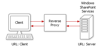 Reverse proxy configuration diagram