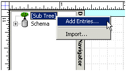 Figure 5: Using the Add Entries option to add the domain shape
