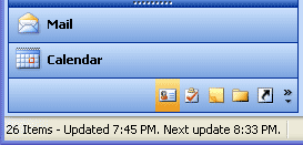 Figure 40-2.Status bar information for a linked SharePoint list
