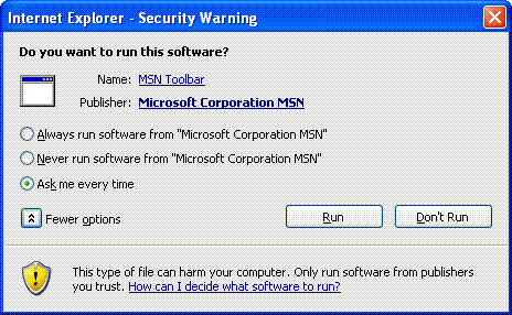 Figure 9 File Download-Security Warning dialog box