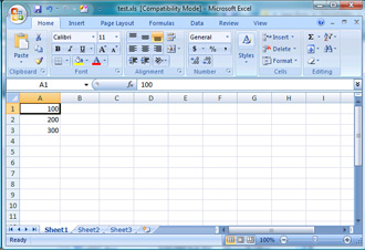 Microsoft Excel with Open Workbook