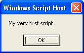 First Script Message Box