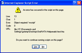 Error Message