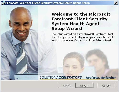 Welcome page of wizard