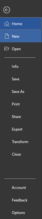 Screenshot to select the File option and then select Options.