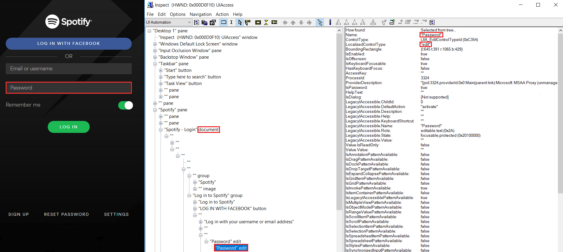 Using Inspect.exe to access UI elements that WinAutomation is not able