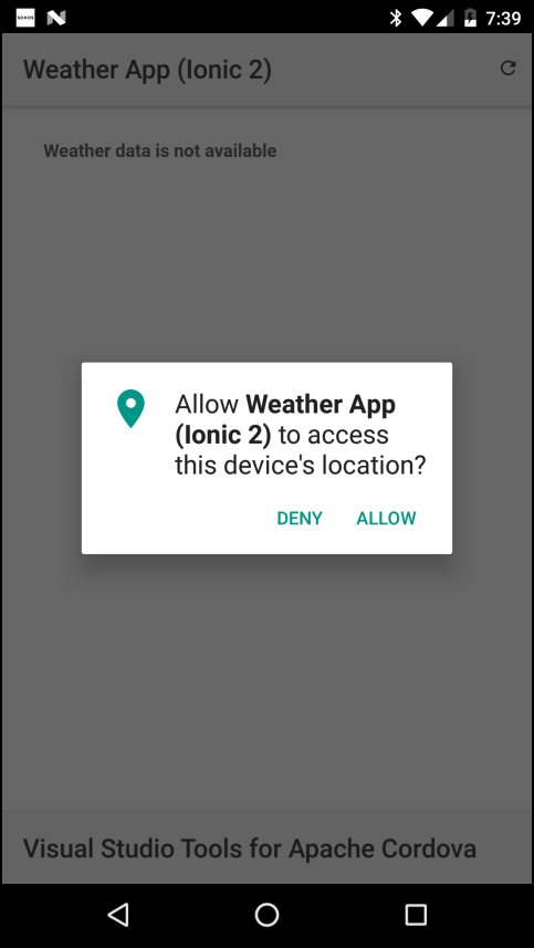 Android Geolocation Authorization
