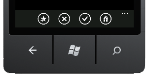 Windows Phone application bar