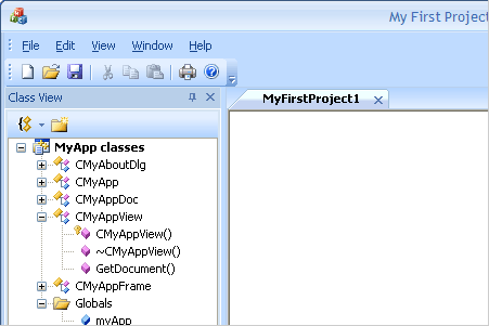 MyApp rendered by CMFCVisualManagerOffice2007