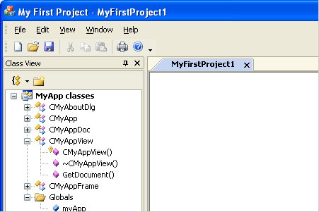 MyApp rendered by CMFCVisualManagerOfficeXP
