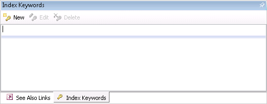 Index Keywords tool window