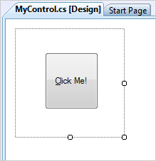 Control Designer Window with Control