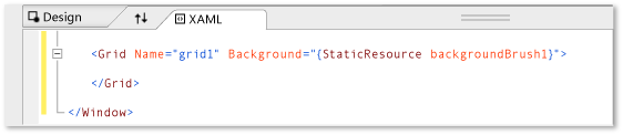 Syntax highlighting in XAML view