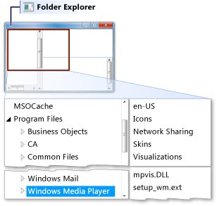 FolderExplorer tree view and list views