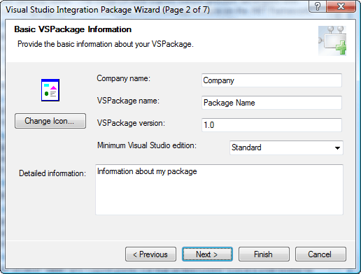Basic VSPackage Information