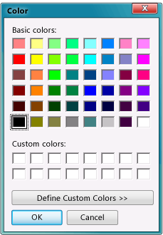Color dialog box