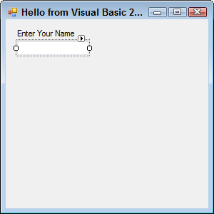 Hello from Visual Basic 2010 - Enter Your Name