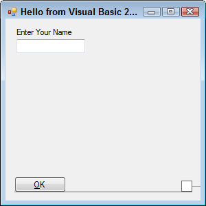 Hello from Visual Basic 2010