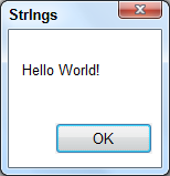 Strings - Hello World!