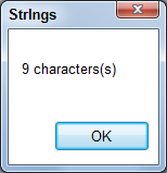 Strings - 9 characters(s)