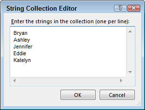 String Collection Editor