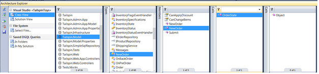 Use Architecture Explorer to find code dependencie