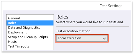 Select local execution