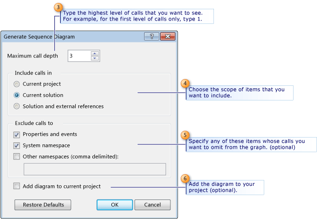 Generate Sequence dialog box