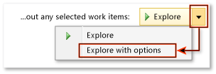 Explore with options drop-down menu.