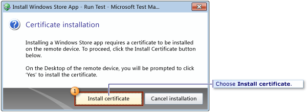 Install certificate