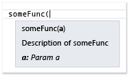 Example showing the use of intellisense.annotate