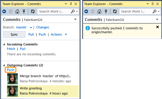 Pushing the commits