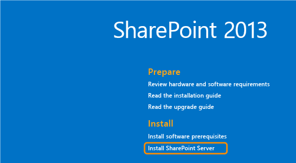 Install SharePoint Server