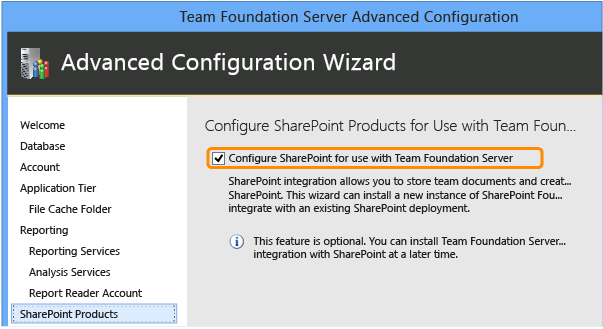 Choose to configure SharePoint