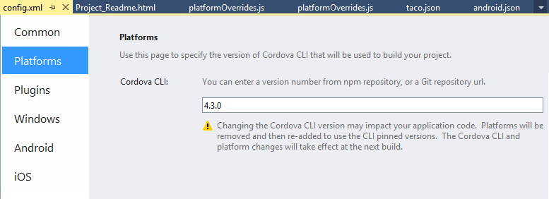 Configuring the CLI version