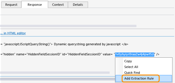 Add an extraction rule for the dynamic parameter