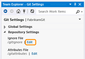 Editing Git repository settings