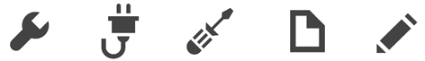 Icons with proper rightward angling
