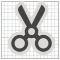 Icon centered and aligned to top-right of frame