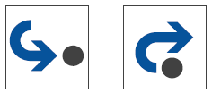 Pair of icons with correct, matching element sizes
